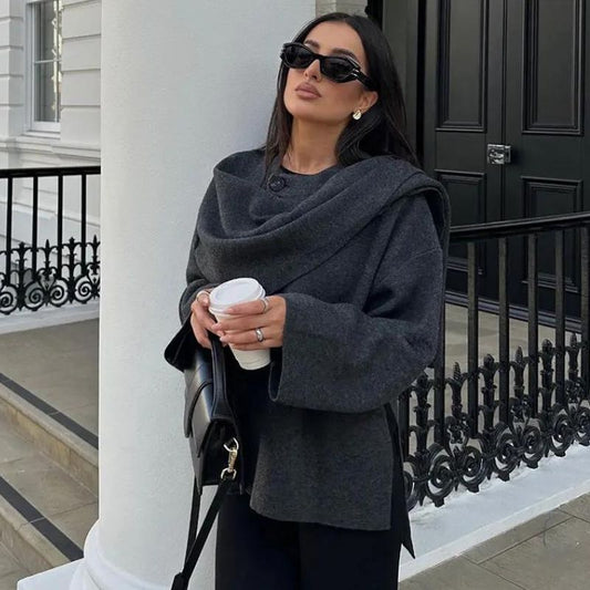 Noavé płaszcz otulający – niewymuszona elegancja i pełen komfort