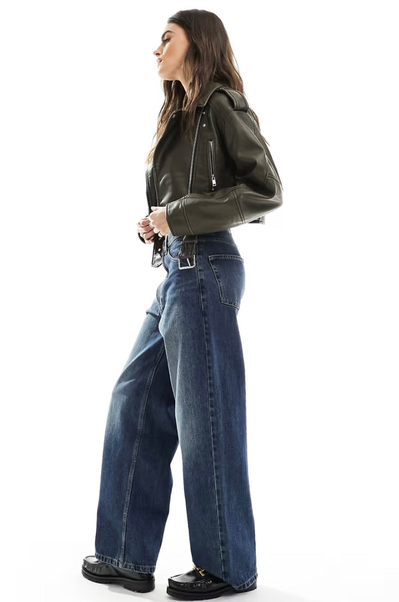 Vintage Luna Kurtka – Stylowa skórzana kurtka z efektem vintage